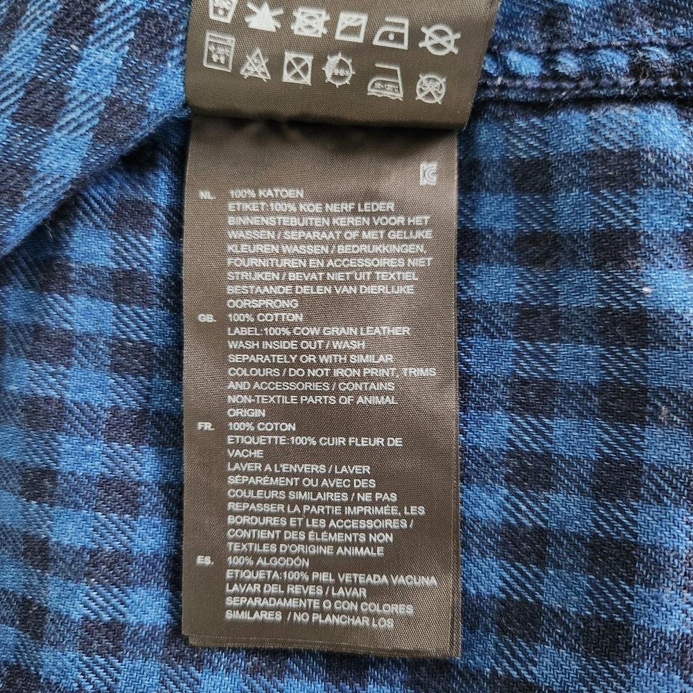 G-STAR RAW Landoh Blue Plaid Long-Sleeve Shirt L - Picture 11 of 16